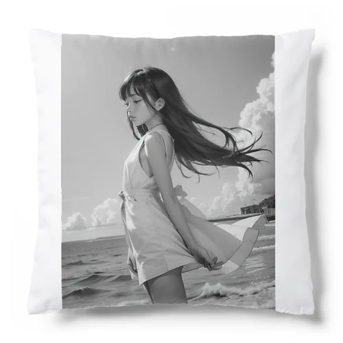 海＋女の子 Cushion