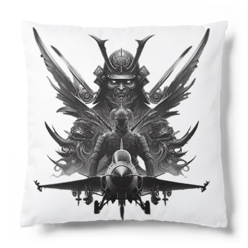 武士と戦闘機 Cushion