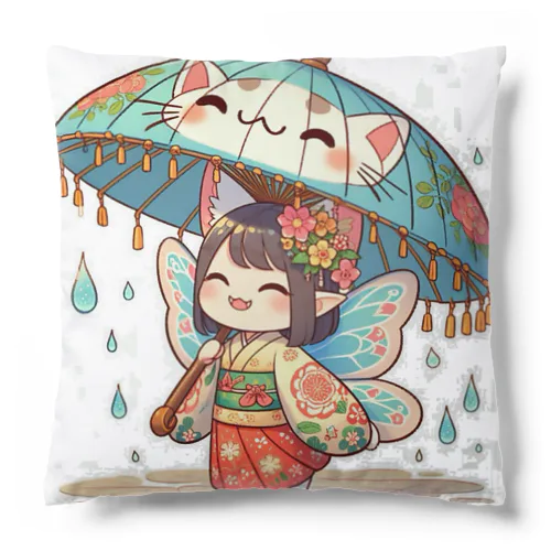 開運招き猫　みこ Cushion