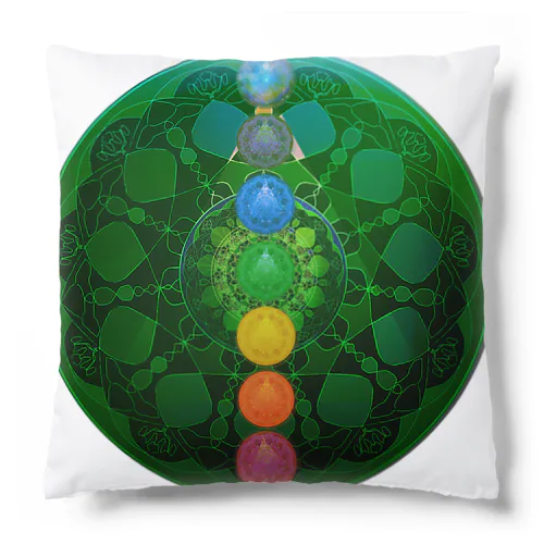 宇宙曼荼羅　緑の奇跡 Cushion