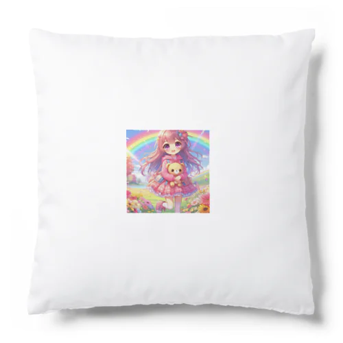 ロリ　少女　ピンク髪 Cushion