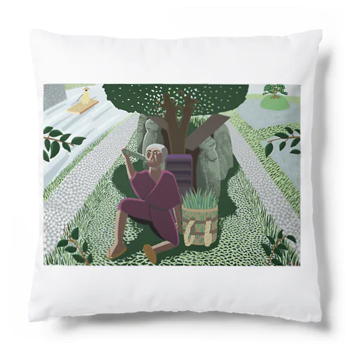 百姓と地蔵 Cushion