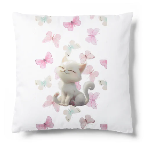 Cat and Butterfly Waltz Cushion