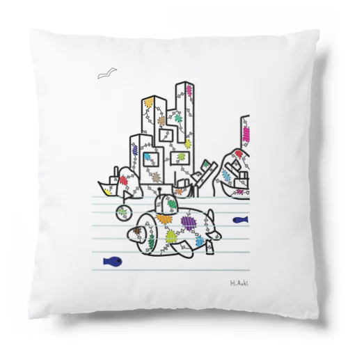 ボロい潜水艦や港 Cushion