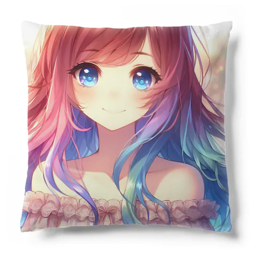 優しく微笑む少女💞 Cushion