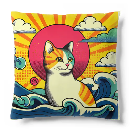 浮世絵_猫POP Cushion