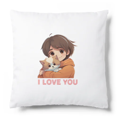 I LOVE YOU(Cat&Girl) (37) Cushion