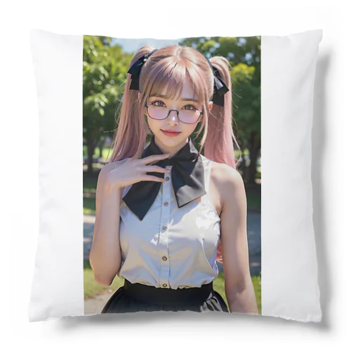 AI美少女(メガネっ娘) Cushion