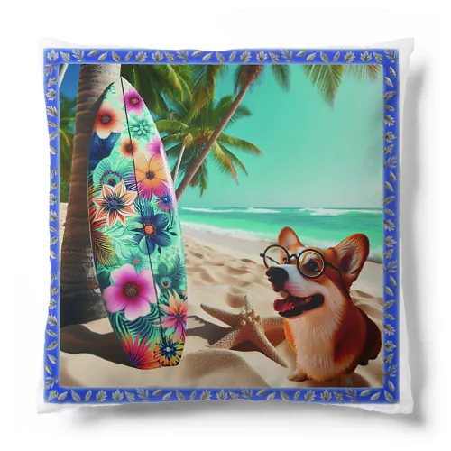 犬×サーフボード Cushion