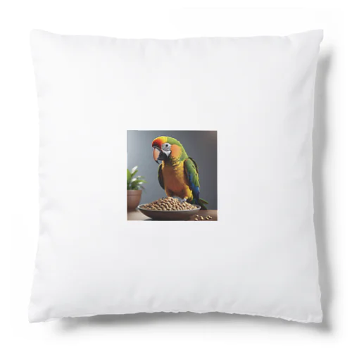 お食事中のインコ Cushion