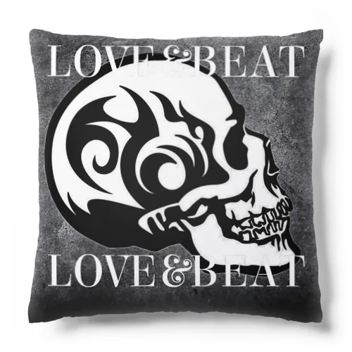 LOVE&BEAT スカル6&7 ブラック Cushion