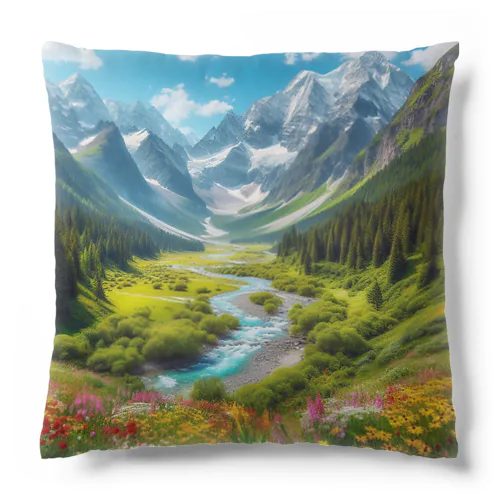 山間の風景 Cushion