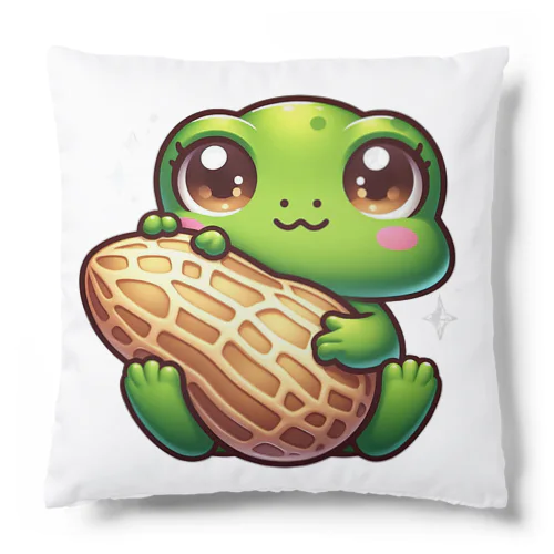 ピーナッツを温めるカエリーナちゃん Cushion