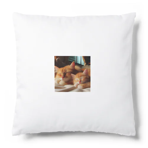 親子猫のほのぼのスリープ Cushion