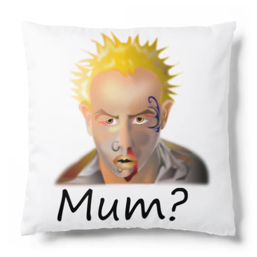 Mum?(black) Cushion