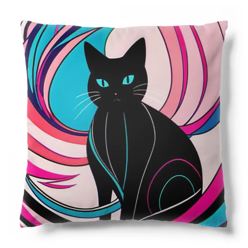 可愛い黒猫 Cushion