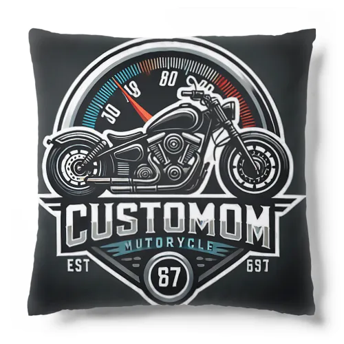 カスタムバイクとメーターの融合：パフォーマンスを象徴するワイルドロゴ Cushion