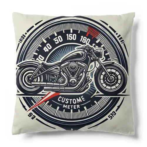 カスタムバイクとメーターの融合：ハイパフォーマンスを象徴する革新的ロゴ クッション