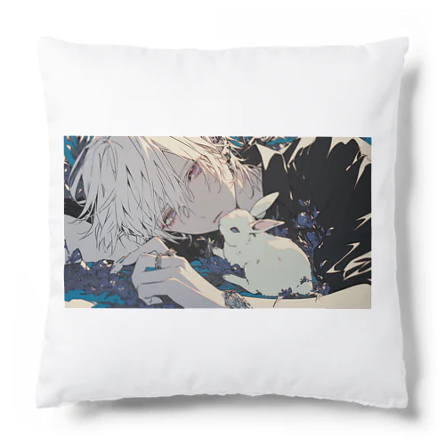 うさぎとねそべり Cushion