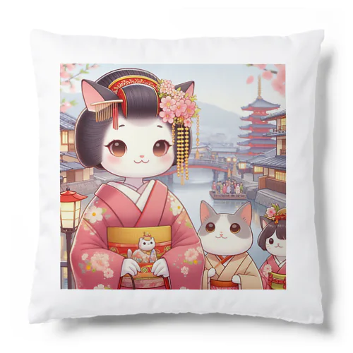 舞妓ネコおにゃん Cushion