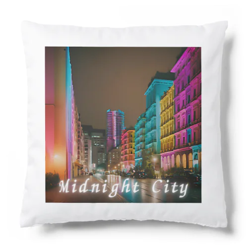 都市のカラフル夜景 Cushion