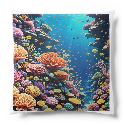 蒼いサンゴ礁 Cushion
