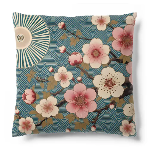 和風柄　桜柄 Cushion