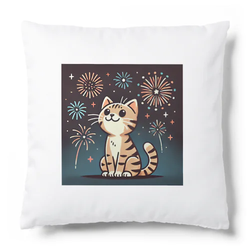 花火と猫 Cushion