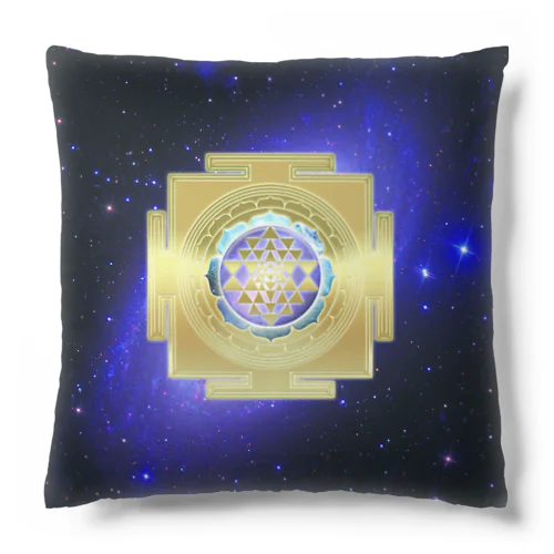 シュリヤントラ　クッション（宇宙）【神聖幾何学】スピリチュアルアート Cushion