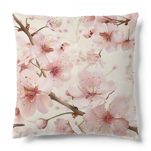 淡いピンクの桜の花4 Cushion