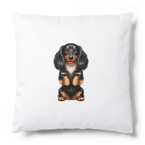 長毛ダックスフンド（ちんちんポーズ） Cushion