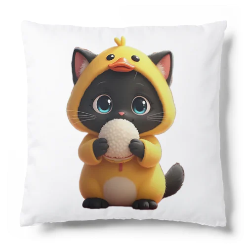おにぎり大好き黒猫ちゃん🐾🍙 Cushion
