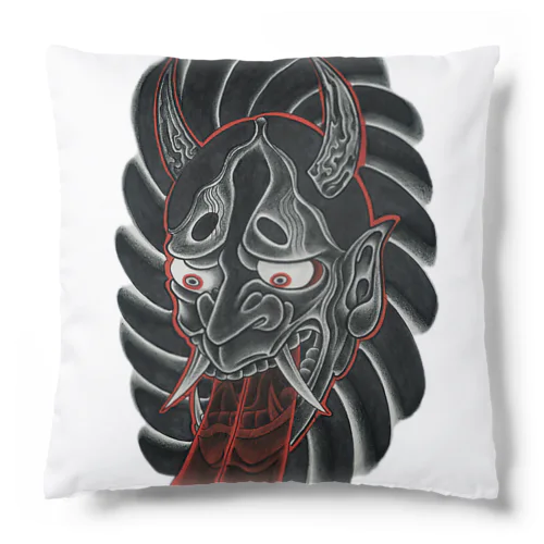写楽彫クッション般若 Cushion