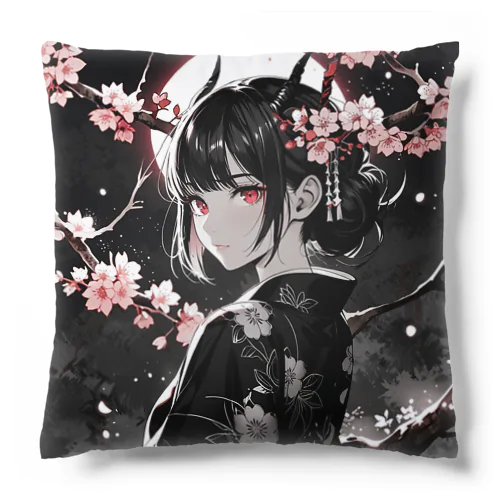 美鬼人と舞桜と月夜 Cushion