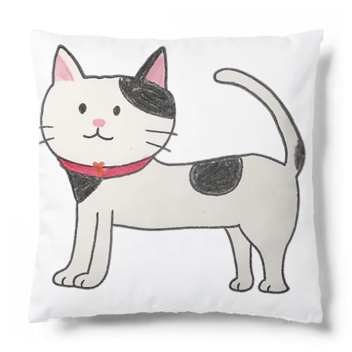 「くろぶちにゃん – おすまし猫の横顔」 Cushion