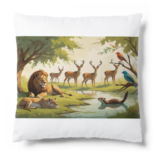 くつろぐどうぶつ達 Cushion