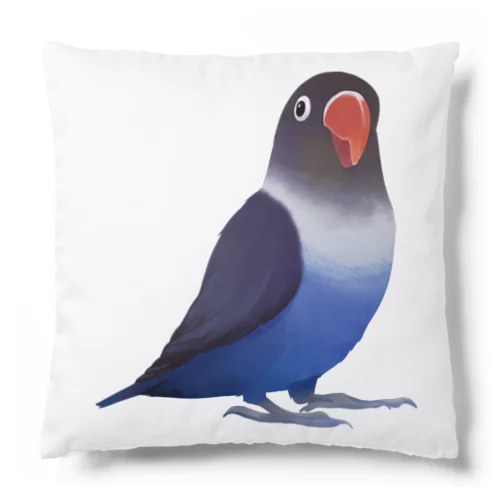 ボタンインコ　おすましコバルトブルー【まめるりはことり】 Cushion