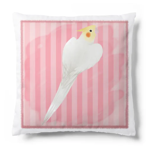 オカメインコ　ハートルチノーオカメインコ【まめるりはことり】 Cushion