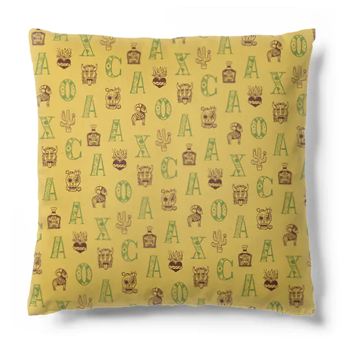 🌍 世界のまち 🇲🇽 メキシコ・オアハカ (イエロー) Cushion