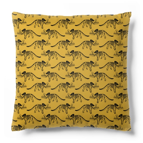 トリケラトプス骨格(イエロー) Cushion