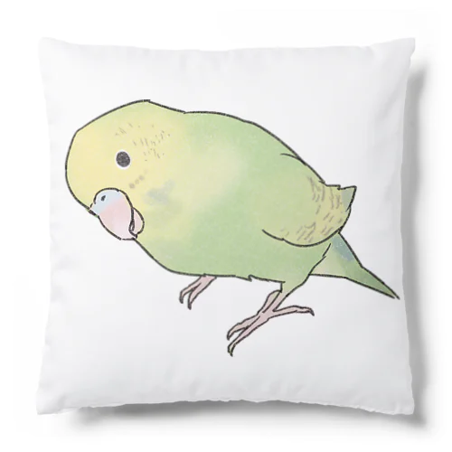 首傾げ　スパングルセキセイインコちゃん【まめるりはことり】 Cushion