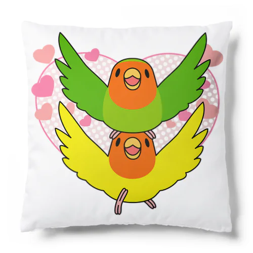 ラブリーコザクラインコ【まめるりはことり】 Cushion