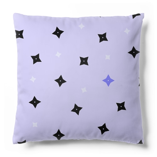 手裏剣 黒青 Cushion