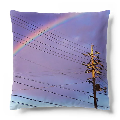 虹と電柱 Cushion