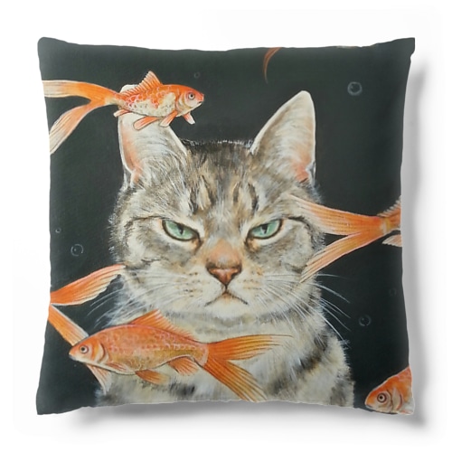 金魚と猫 Cushion