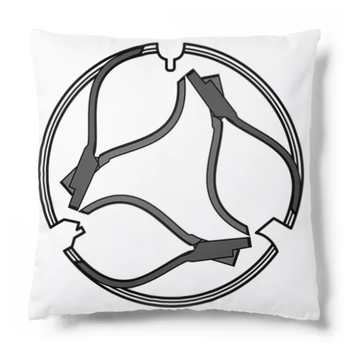 改札鋏と碓氷線三駅鋏痕 （背景無し） Cushion