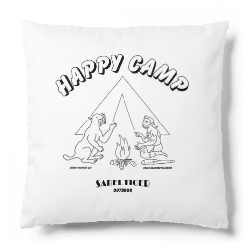 HAPPY CAMP（サーベルタイガーとネアンデルタール人） Cushion