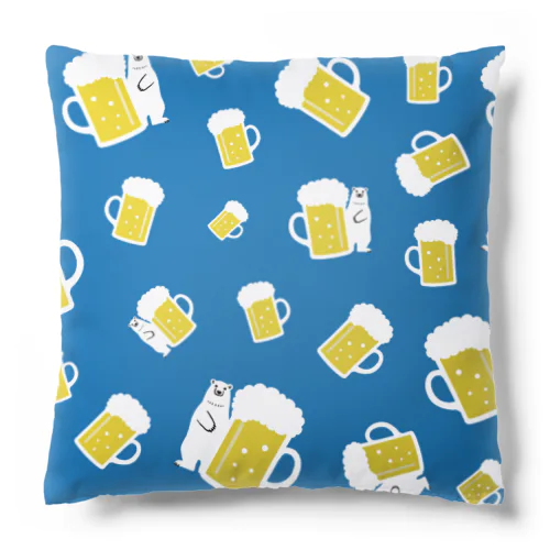 シロクマさんとビールジョッキ Cushion