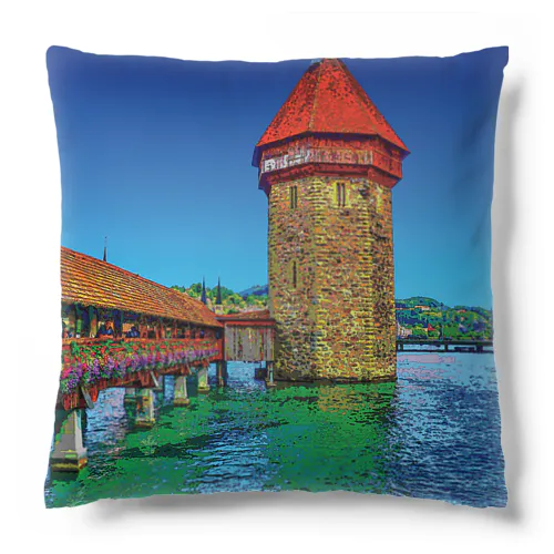 スイス カペル橋 Cushion