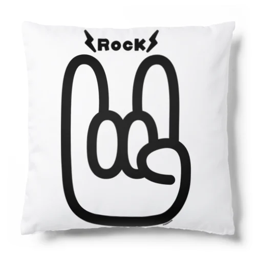 メロイックサイン★デビル・サイン(コルナサイン)LOVE ROCK クッション